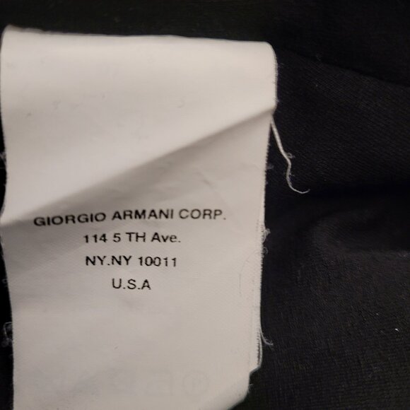 Armani Collezioni Black Wool Blazer Size 12 - Picture 6 of 9